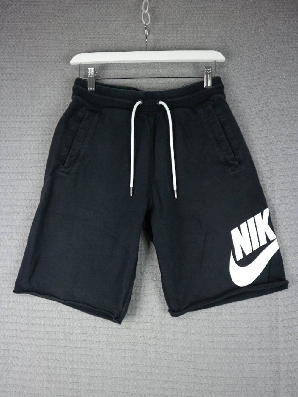 Nike Cotton Activewear Black Shorts Vintage Mens Small